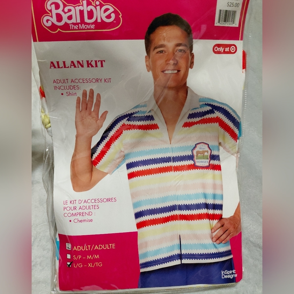 Barbie The Movie Allan Kit Halloween Costume Shirt Size Large/X-Large